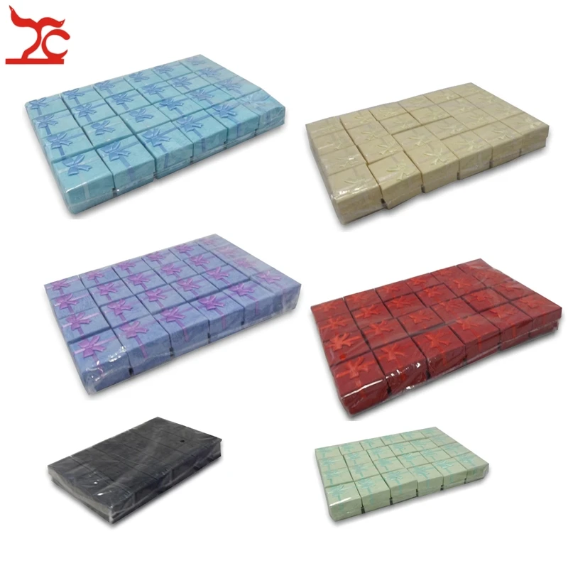 

Big Sell 24Pcs Colorful Paper Jewelry Display Ring Wedding Earrings Organizer Ribbon Box Chrismas Gift Box 4*4*3CM