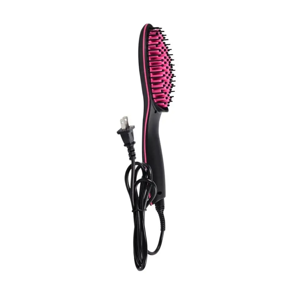Расческа для волос с ЖК-дисплеем, Профессиональный быстрый выпрямитель для волос, электрическая гладкая расческа для волос, Парикмахерская, инструмент для укладки волос - Цвет: US Plug