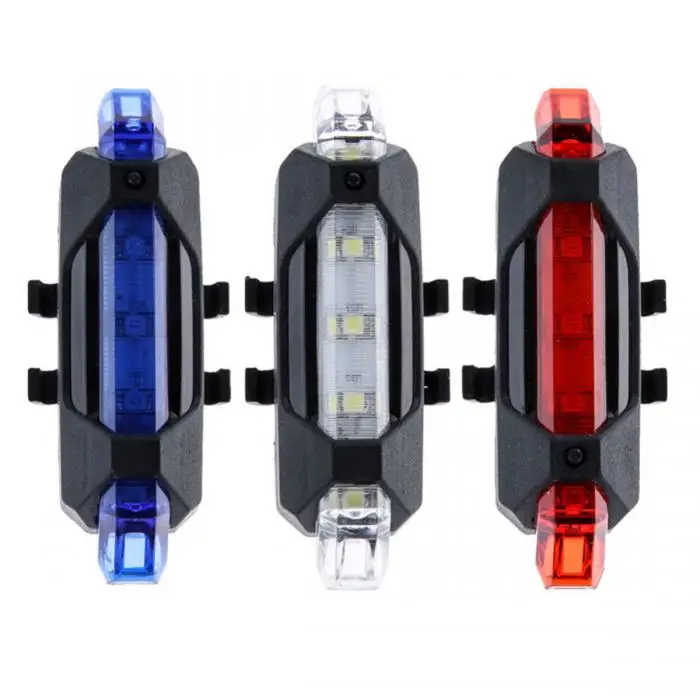 دراجة الضوء الخلفي قابلة للشحن الخلفية ضوء دراجة LED USB الذيل السلامة تحذير إضاءة دراجة هوائية للماء ضوء ل الدراجات دراجة