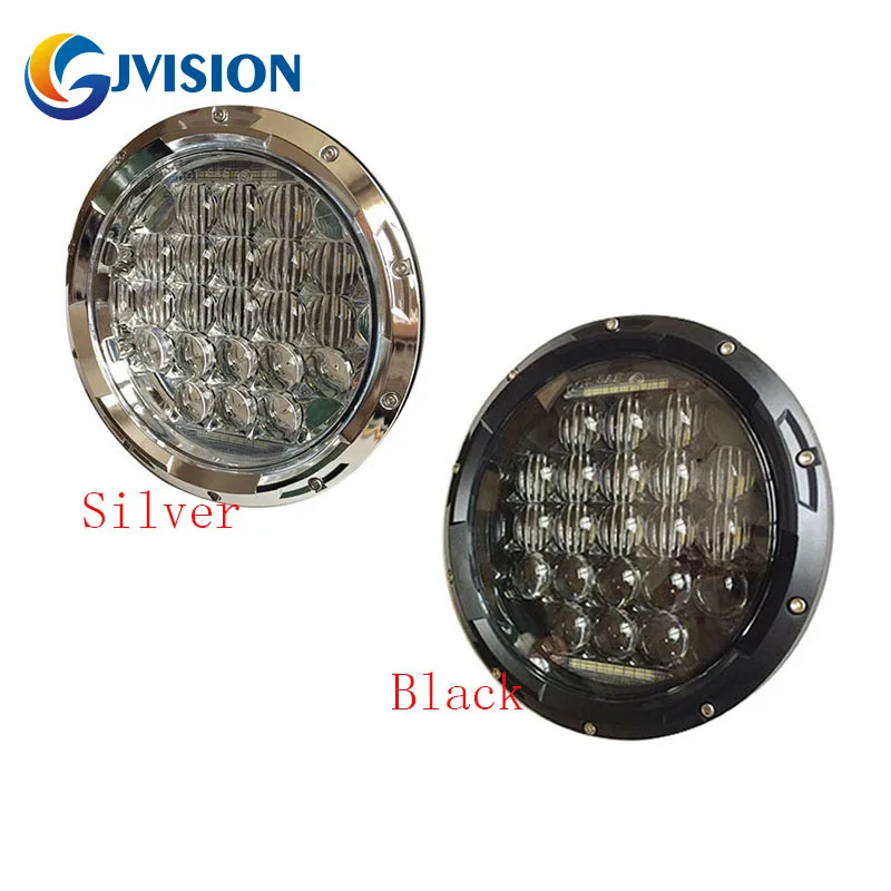 

Chrome & Black 7'' 75W 5D LED Projector Head lamps with Daytime Running lights for Jeep Wrangler JK CJ Hummer H1 H2 Harley