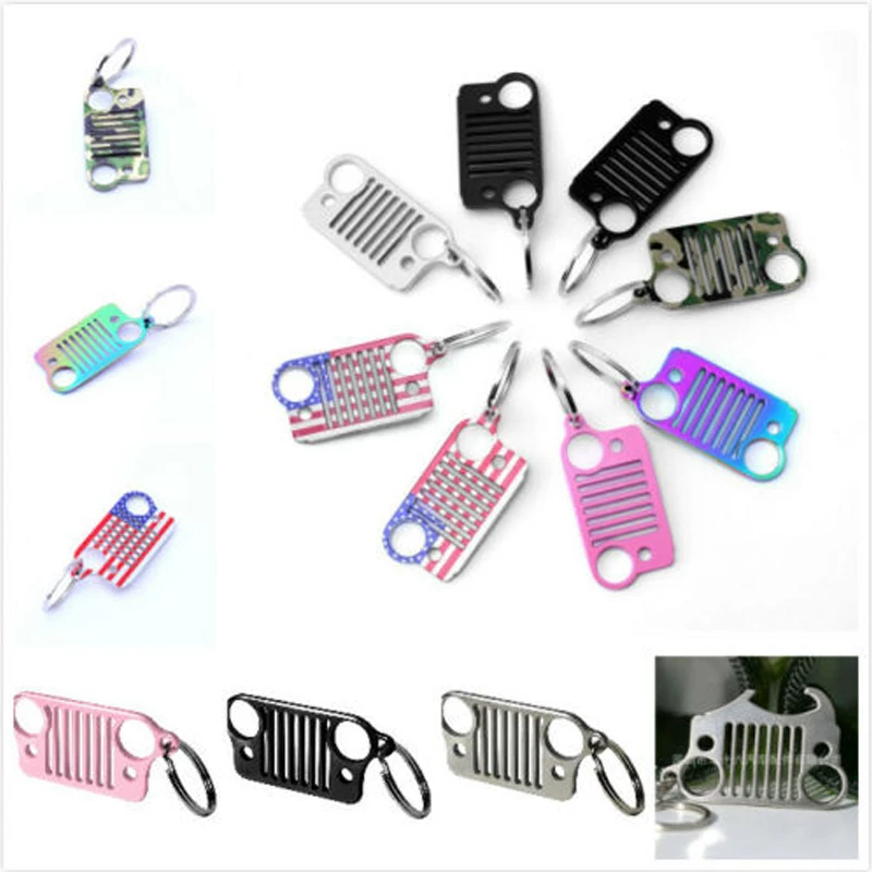 Stainless Steel Metal Wrangler Free Light Mesh Keychain Chain Bottle Opener Car Pendant Kitchen Tools Bottle Opener Souvenir