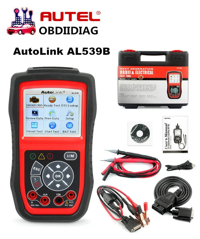 Autel Autolink Al539b Obdii Auto Code Reader Electrical Test Tool Al 539b 539 B Automotive Scanner Automotive Scanner Al 539btest Tool Aliexpress