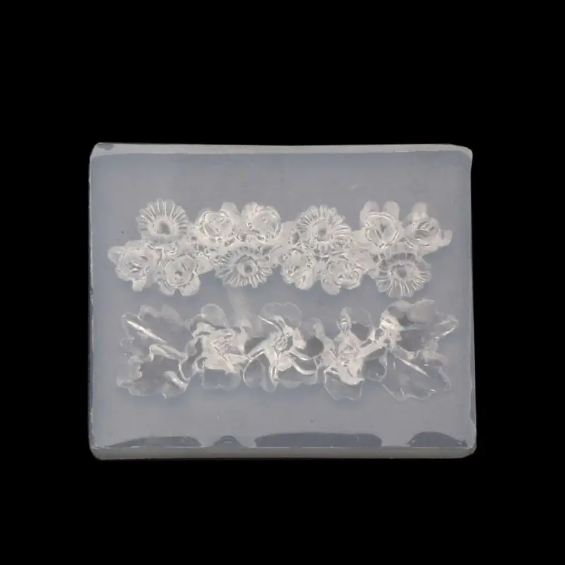 

DIY Rose Floral Bar Hairpin Barrette Slilcone UV Resin Mold Jewelry Making Tools