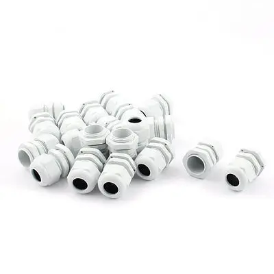 10PCS M12x1.5 M16x1.5 M18x1.5 M20x1.5 M22x1.5 Male Thread White Cable Gland Cord Grip Assortment Plastic Waterproof | Обустройство