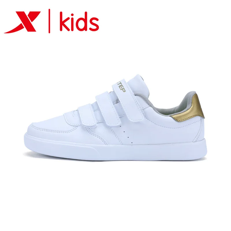 683315319962 Xtep children's shoes sports shoes casual baby children big children children white shoes magic stickers