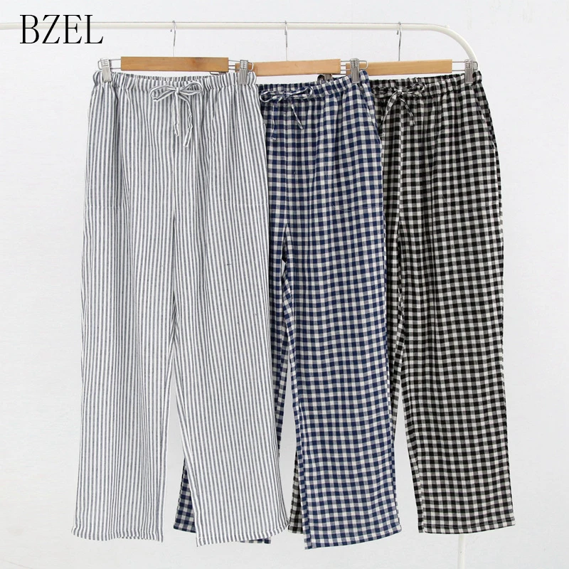 

BZEL Spring Autunm Cotton Home Pants Men Sleep Bottoms Pajama Pants Casual Male Pijama Androman Trousers Pyjama Bottoms 3 Colour