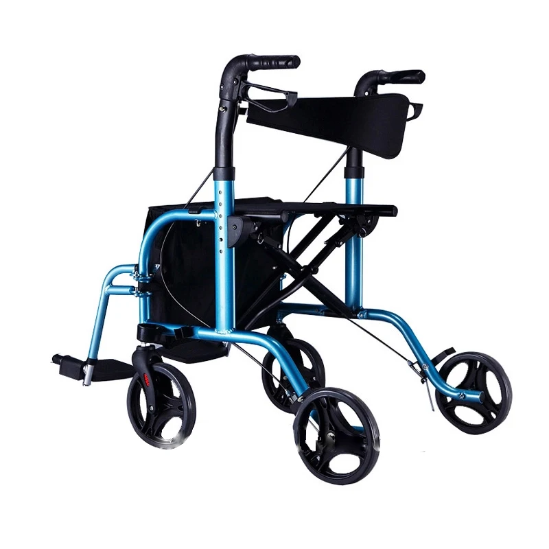 Алюминиевые складные ходунки на колесах walker drive Европейский стиль ходячие принадлежности с сиденьем и сумкой