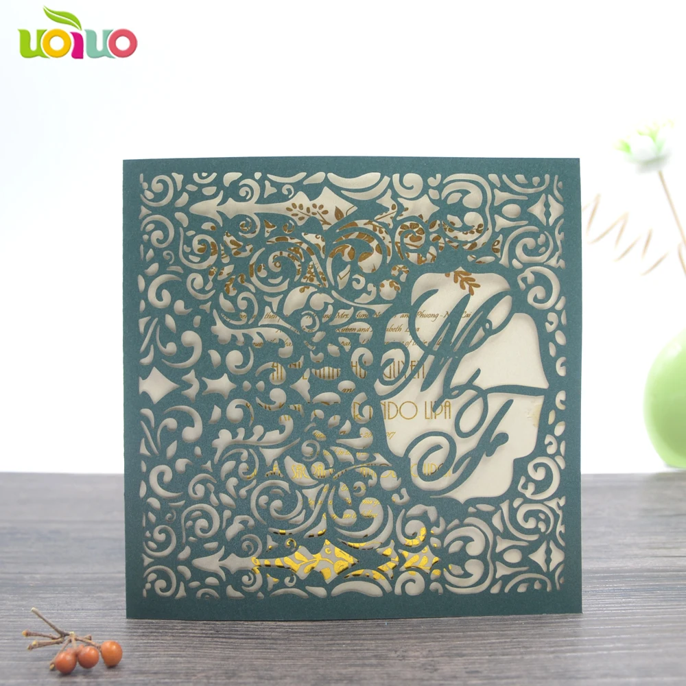 

free shipping 50set inc187 Handmade paper crafts laser cut invitation cards colorful card invitation with free design free logo