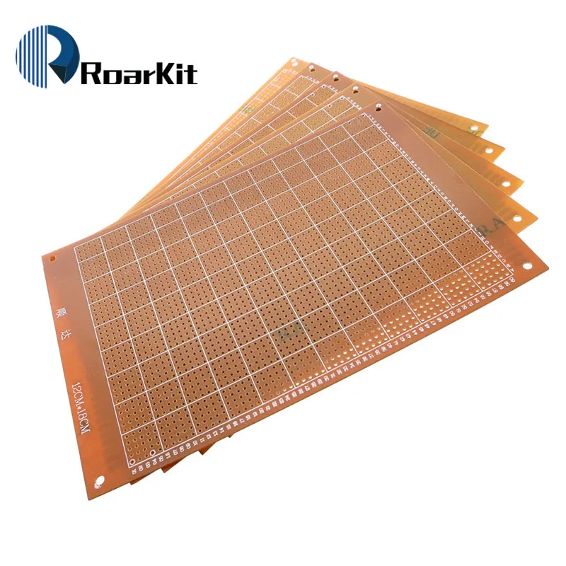 10 шт. 12*18 PCB 12x18 PCB 12 см 18 см DIY Прототип бумага 2,54 мм PCB универсальная плата желтый