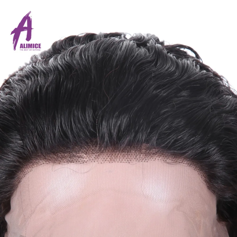Alimice Brazilian Water Wave Lace Front Human Hair Wigs Front Lace Wigs With Baby Hair Pre Plucked Natural Hairline Remy Hair (14)