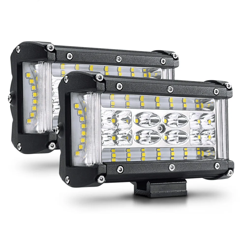 

2PCS 5 inch 72W LED Work Light Bar Spot Flood Combo Work Light Pods Offroad Driving Fog Lamp for 4X4 Truck ATV SUV Jeep Boat