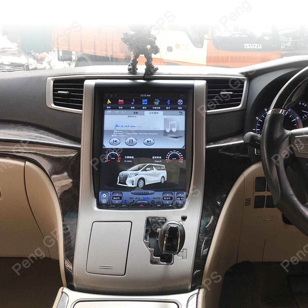 Flash Deal 12.1" IPS Screen Android 7.1 Car GPS Navigation DVD Player for Toyota Alphard 2007-2013 Tesla Style 4 Core 1080P WIFI Headunit 3