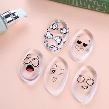 Прозрачный Желейный пуфик не Едит порошок легко чистить силиконовые слоеные Мягкие силиконовые пуф для макияжа принадлежности для макияжа