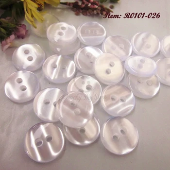 

100pcs 11mm / 12mm 2 holes High quality double face bread pearlescent shirt buttons for sewing basic sewing material supplies
