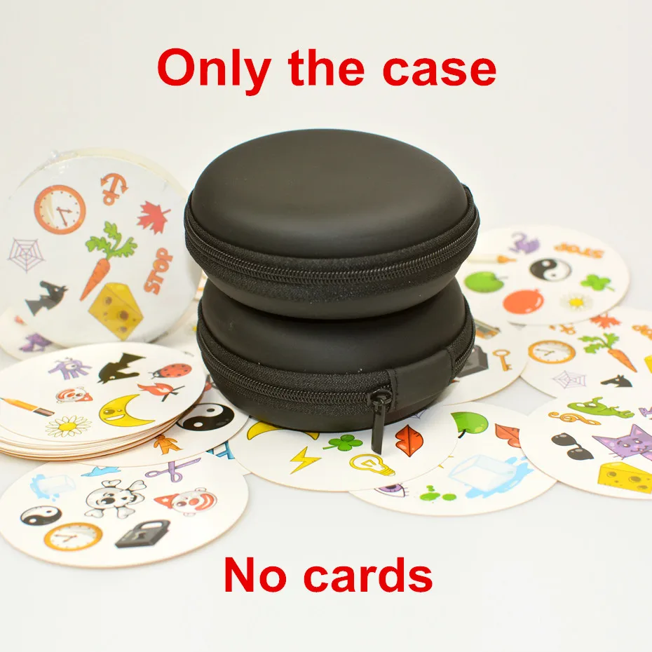 Черный дорожный с молнией Carry EVA чехол для фоска это(без карт) Круглый игры хранение карт Коллекция сумка хороший подарок детей