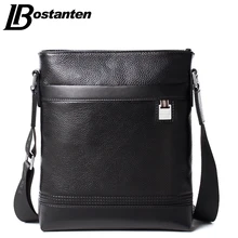 Bostanten bolsos del mensajero del hombre de negocios los hombres de cuero genuino cartera oficina calidad bolsa pequeña bolsa de viaje bolso de hombro para el hombre