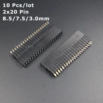 

Hellotronics 10 Pcs/Lot 8.5/7.5/3.0mm 2x20 Pin GPIO Header For Raspberry Pi A+ Pi B+ Pi 2 Pi 3 Pi 4