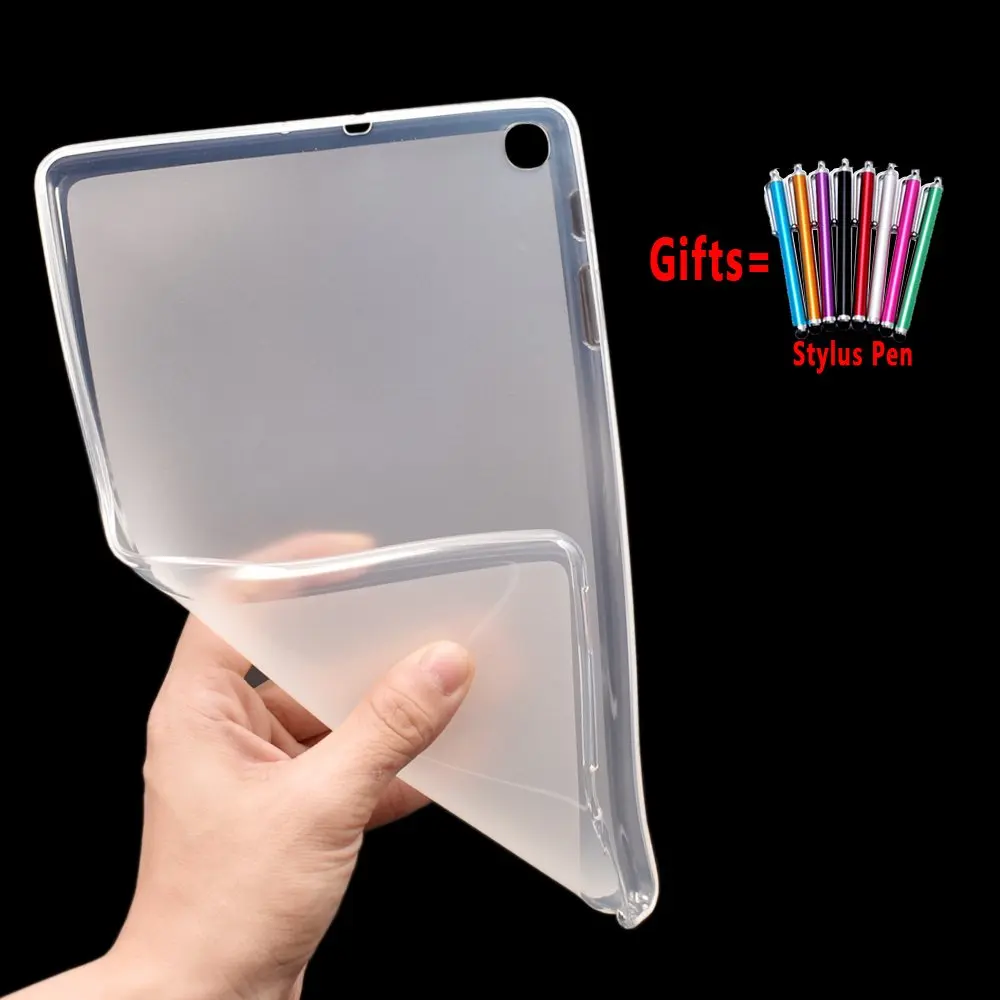 Противоударный силиконовый мягкий чехол для samsung Galaxy Tab A 10,1 чехол T510 T515 SM-T510 SM-T515 Coque Funda+ Защитная пленка для экрана - Цвет: Soft Matte Cover
