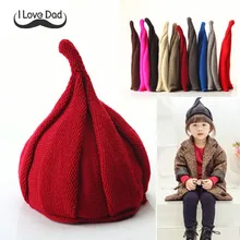 Детская вязаная шапочка, милая шапка с заостренным носком, шапки с ветряной мельницей для девочек и мальчиков, осенняя модная детская шапка для От 1 до 3 лет, теплая шапочка