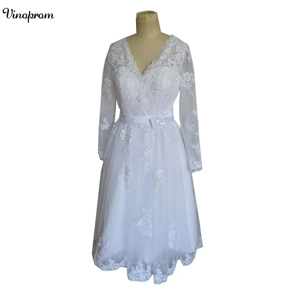 

Long Sleeves Luxury Off the Shoulder Bridal Dress White V-Neck Strapless Fashion Wedding Gown Handmade Flower Vestido De Novia
