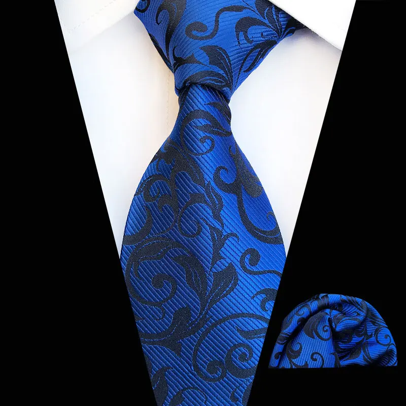 Новинка, различные мужские галстуки, классические, Полиэстеровые, шелковые, деловые, свадебные, цветочные, в полоску, платок-галстук, наборы, карманные, квадратные Галстуки - Цвет: T-259