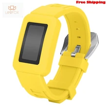 LANDFOX Лидер продаж кремния Пряжка наручные часы Группа ремень с чехол Protect для Fitbit Charge 2 Замена Прямая
