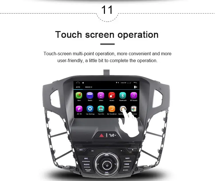 Clearance JDASTON Android 9.1 Car DVD Player For Ford Focus 2011 2012 2013 2014 2015 WIFI GPS Navigation 1 Din Car Radio Stereo Multimedia 12