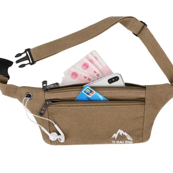 

Yesetn Bag 062019 canvas purse men or women running mobile multi functional waterproof mini fitness bag waist bag