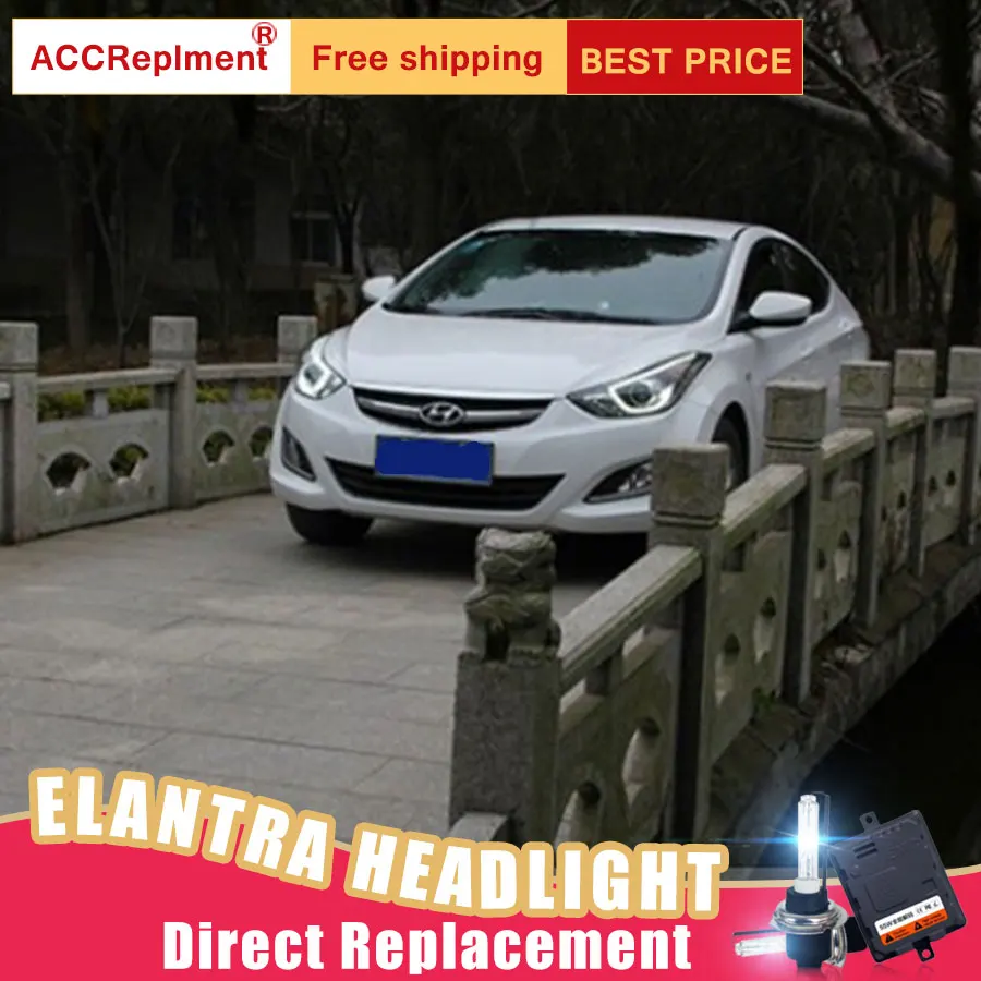 2 шт. светодиодный фары для hyundai Elantra 2012- светодиодный автомобильный фонарь ангельские глазки ксенон HID комплект Противотуманные фары светодиодный дневные ходовые огни