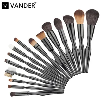 

Vander 15pcs Professional Body Curve Makeup Brushes Facial Beauty Blush Foundation Blending Contour Powder Cosmetics Brush Kits