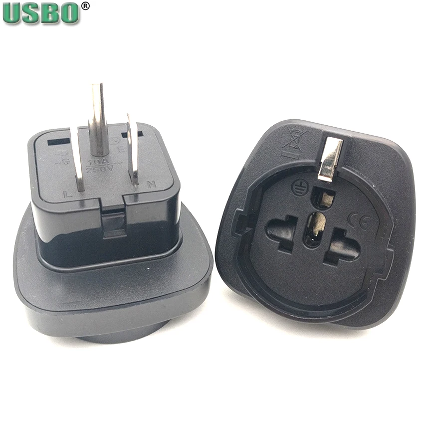 

Black White 10A 220V CE embedded plug-in america connector Germany France Italy US UK AU EU to US travel Adapter plug Type B