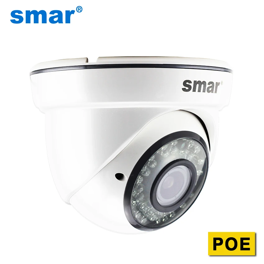 Купольная IP камера видеонаблюдения Smar 720P 960P 1080P PoE с ручным объективом 2 8 12