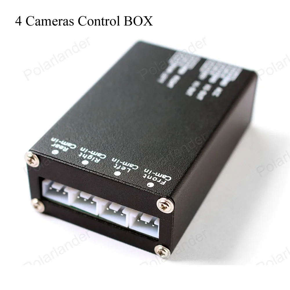 Camera Control Box 4 Way Cameras Switch System For Rear Left Right Size