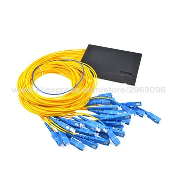 

Fiber Branching Device 1x32 ABS Box Cassette Card Inserting PLC splitter Module SC UPC Connector Fiber Optical PLC Fiber Tool