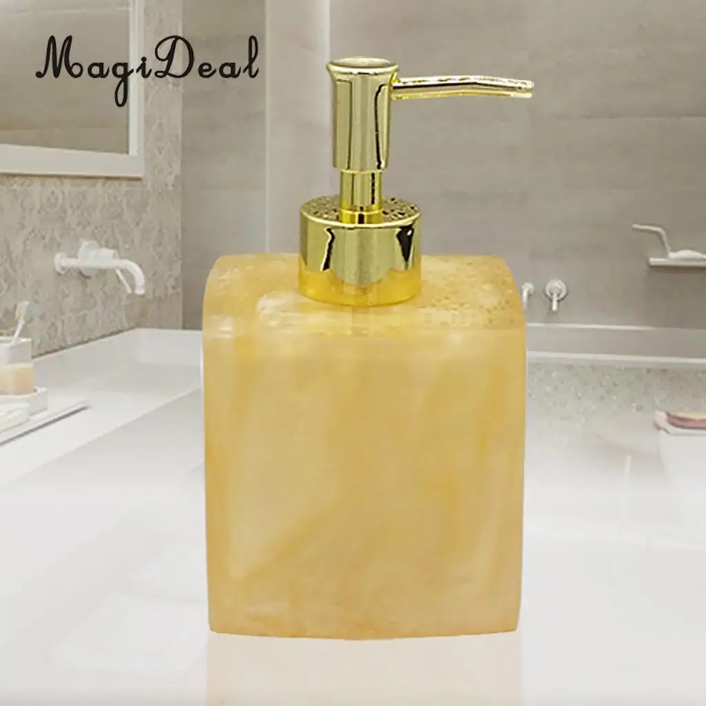 Fashion Resin Soap Dispenser Bathroom Pump Storage Bottle  Black