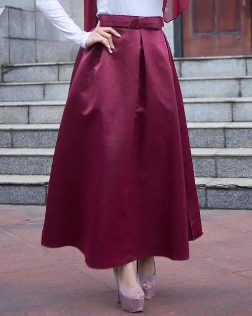 2019 Long Muslim Skirts Abaya Dubai Kaftan Ramadan Elegant Adult