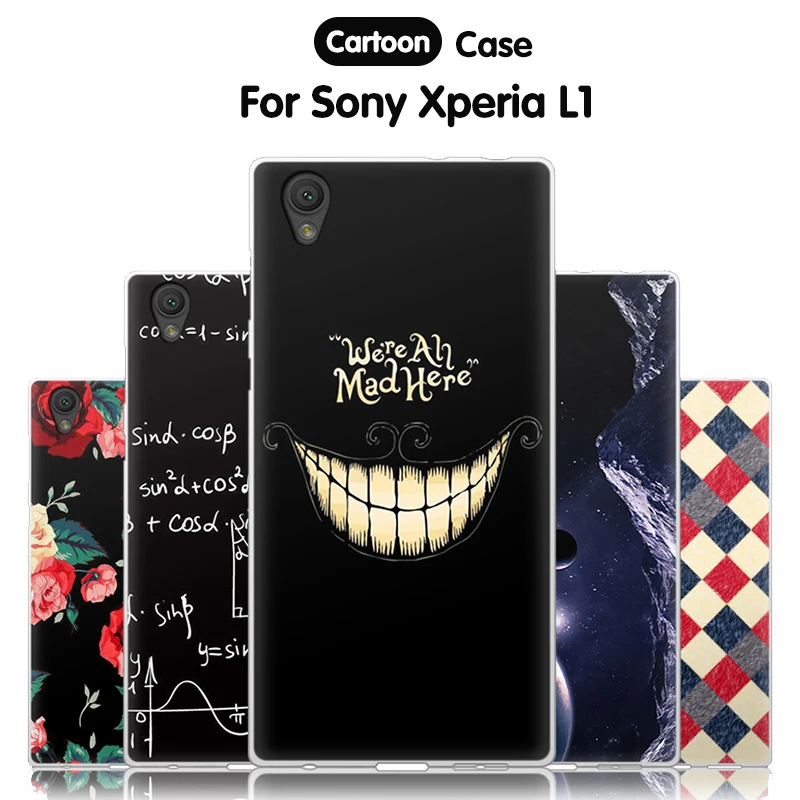 

JURCHEN Luxury UV Printed Phone Cases For Sony Xperia L1 Case G3312 G3313 G3311 Dual Cover For Sony Xperia L1 Case Silicone B