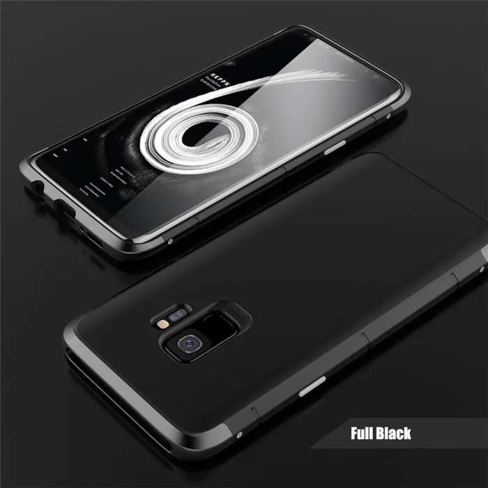 Роскошный бренд BOBYT Note9 алюминиевая металлическая рамка+ PC жесткий бронированный противоударный чехол для samsung S9 S8 Plus Note 9 8 чехол - Цвет: black