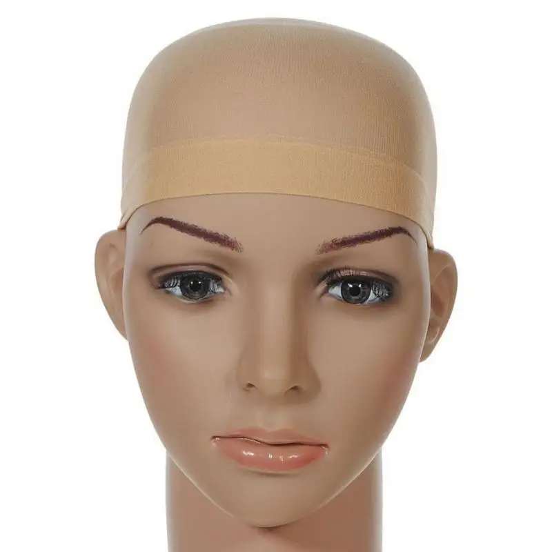 2PCS Wig Cap Hairnets for WeaveHair Stocking Liner Cap Unisex Stretch Wig Nude Nylon Breathable Hair Wig Nets Stretch Mesh