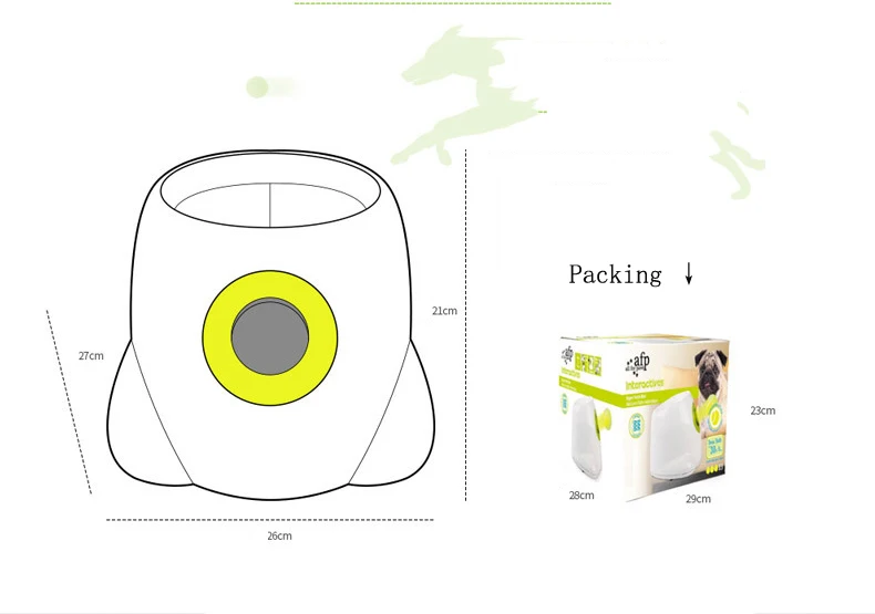 1 шт. теннисная пусковая машина для собак, игрушки для домашних животных, автоматическая теннисная метательная машина, устройство для бросания мячей, секционное устройство с 3 шариками