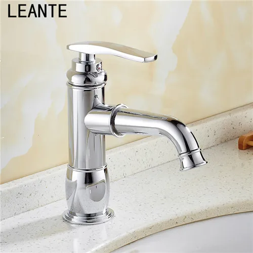 LEANTE Copper single hole basin faucet hot and cold water sanitary ware 9017 | Обустройство дома