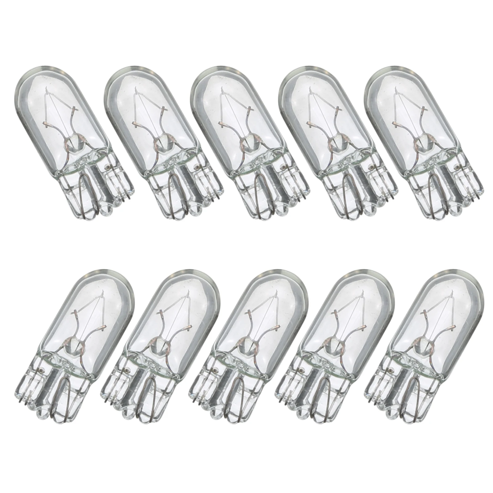 New 10pcs T10 White Halogen Bulb 194 168 W5W 5W 8000K Car Cool Width Light Signal Interior Bulb Lamp Transparent Light Source