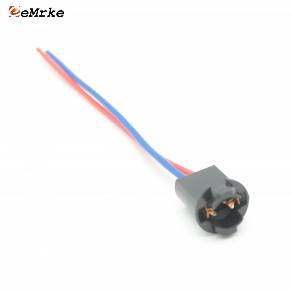

EEMRKE Car Rearview Camera Wire Connector Cable T10 W5W License Plate Lights Bulb Socket Halogen Adapter Socket Lamp Connector