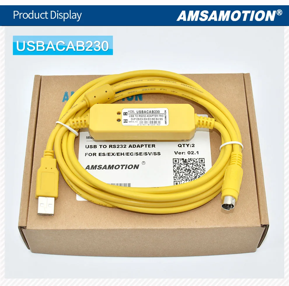 USBACAB230 Delta PLC Кабель для программирования USB к RS232 адаптер для USB-DVP ES EX EH EC SE SV SS кабель серии