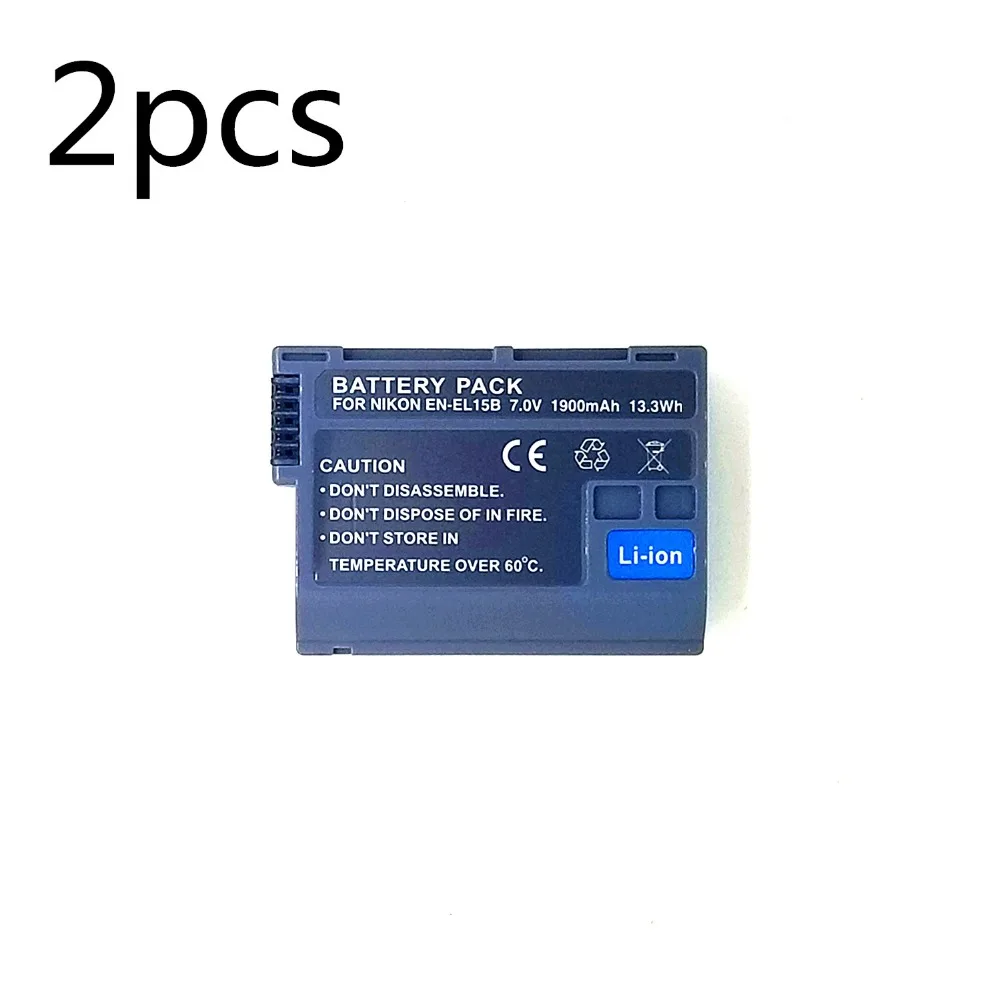 

WHCYonline 2pieces 1900mAh EN-EL15B EN EL15B Digital Camera Battery For Nikon Z7,Z6,D850,D810,D800,D750,D610,D600,D500,Nikon1V1