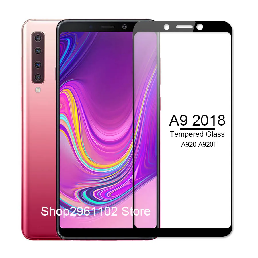 Для samsung galaxy a 9 чехол, закаленное стекло для samsung a9, защитное стекло на galax a92018 a920 a920f пленка