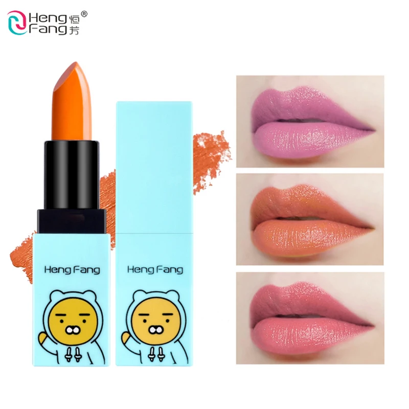 

Hengfang brand Best sellers Lovely Bear Series Water moistening Temperature change Lipstick Moisture Moist Nonstick cup Lipstick