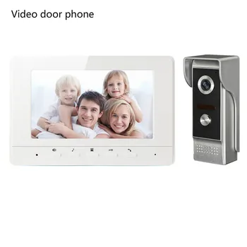 

Wired Video Doorphone 7 Inch TFT-LCD HD Color Screen Monitor system and One Rainoroof Infrared Nifht Vision Camera intercom