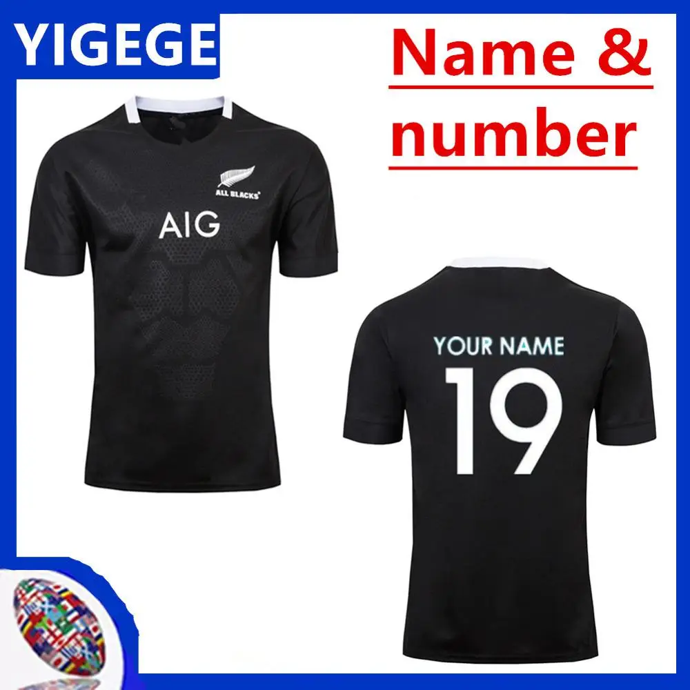 

2019 2020 New Zealand Super Rugby All Blacks Jerseys Performance Home Away Training Shirts size S-4XL-5XL (can print)