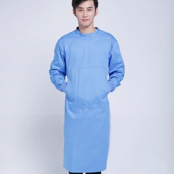 

2020 Hospital Long Sleeve Back Tied Doctor Coverall Cotton Professional Surgical Gown Health Care Workers Clothing